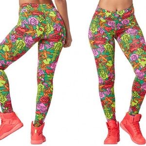 ZUMBA FITNESS: Zumba Love Long Leggings - As Green As It Gets - XXL